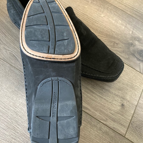 Italian men’s shoes, black suede, hand made from Brunomagli, size 9 - Picture 6 of 7